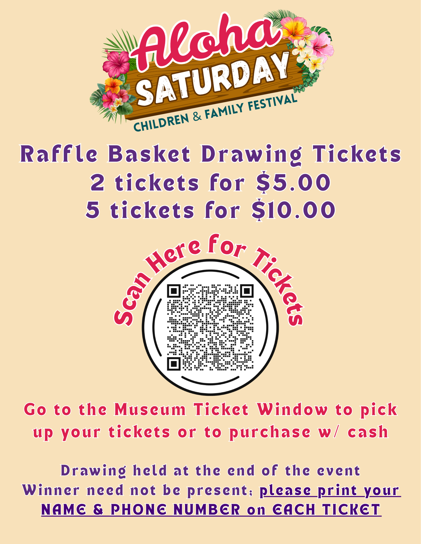 Aloha Saturday Raffle Basket Tickets