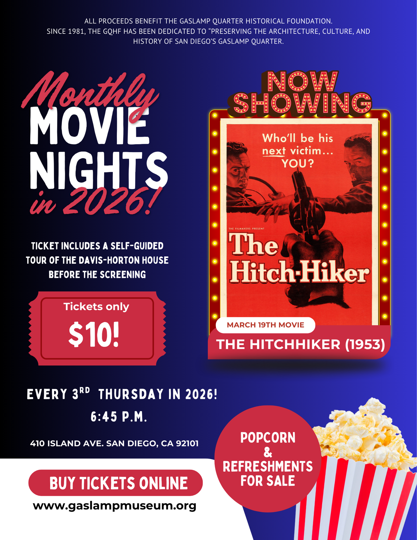 Monthly Movie Nights at the Museum - March
